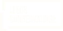 Leeds Conservatoire Logo, white with transparent background